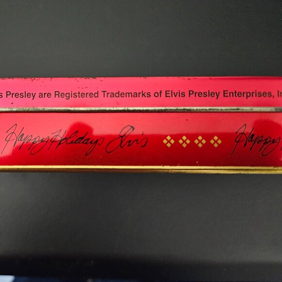 Russell Stover “Happy Holidays Elvis” Candy Tin-1999 Indoor Christmas Tree Scene - Picture 13 of 16